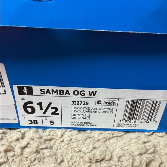 Adidas Women’s Samba OG White and Gum Sneakers - Picture 3 of 14